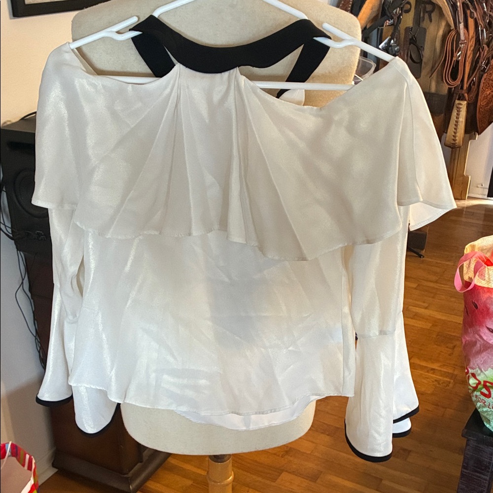 Chic Off-Shoulder Cream Blouse